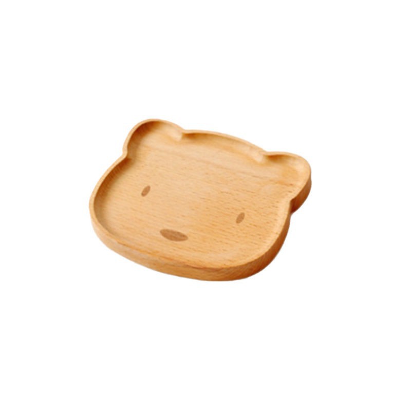 Dĩa gỗ dễ thương hình động vật dành cho bé