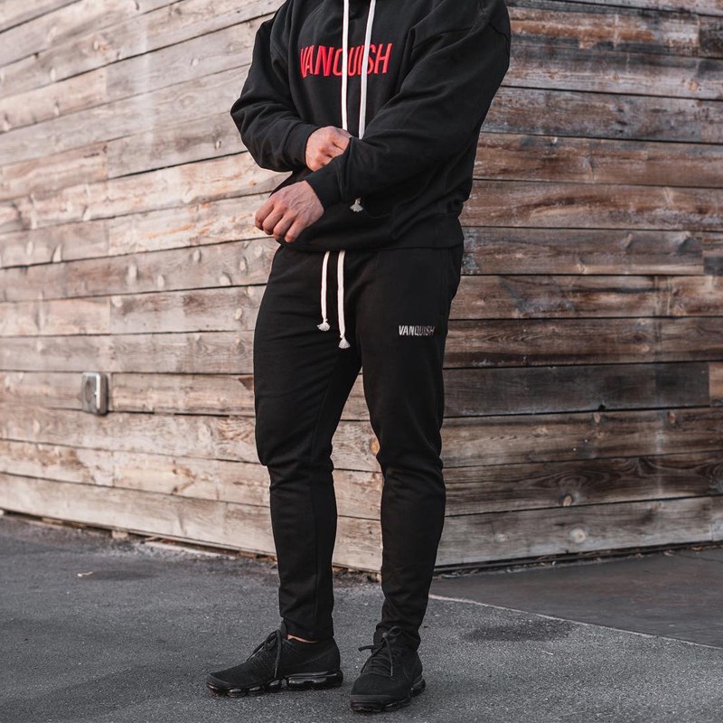 VQ Men's Cotton Sports Pants Comfortable Breathable Fitness Jogging Casual Pants