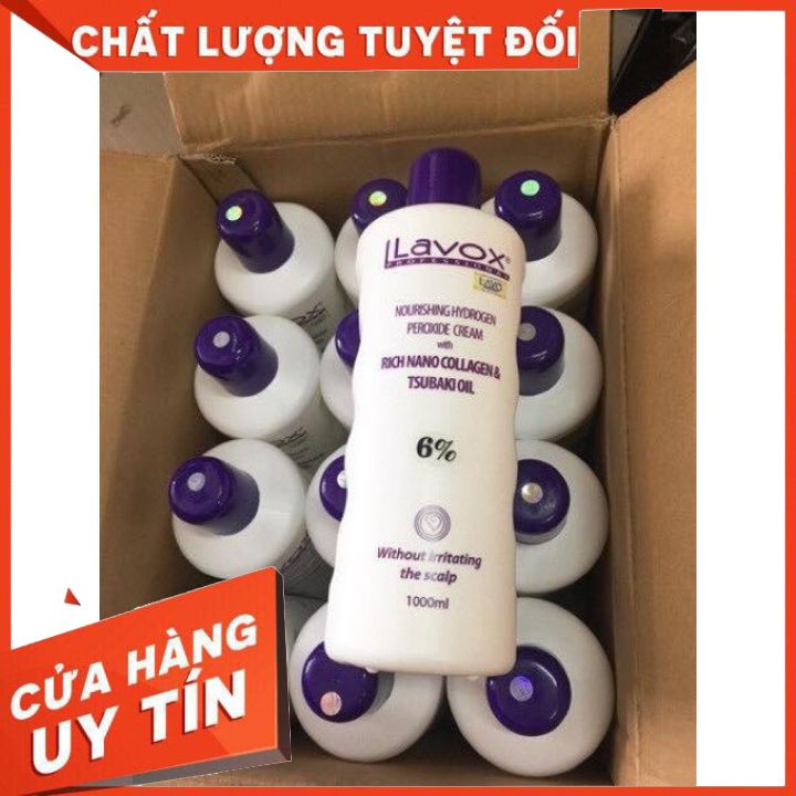 Oxy lavox dung dịch trợ nhuộ -6%-9%-12%   - phụ liệu tóc- với công thức tiên tiến, oxy giúp cho tóc nhuộm giữ màu tóc