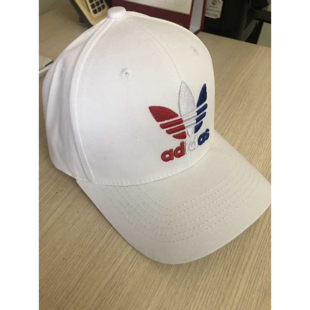 NÓN KẾT NAM NŨ THỜI TRANG, MŨ LƯỠI TRAI LOGO THÊU NỔI CHỮ ADIDAS CỰC CHẤT- 2 MÀU TRẮNG ĐEN