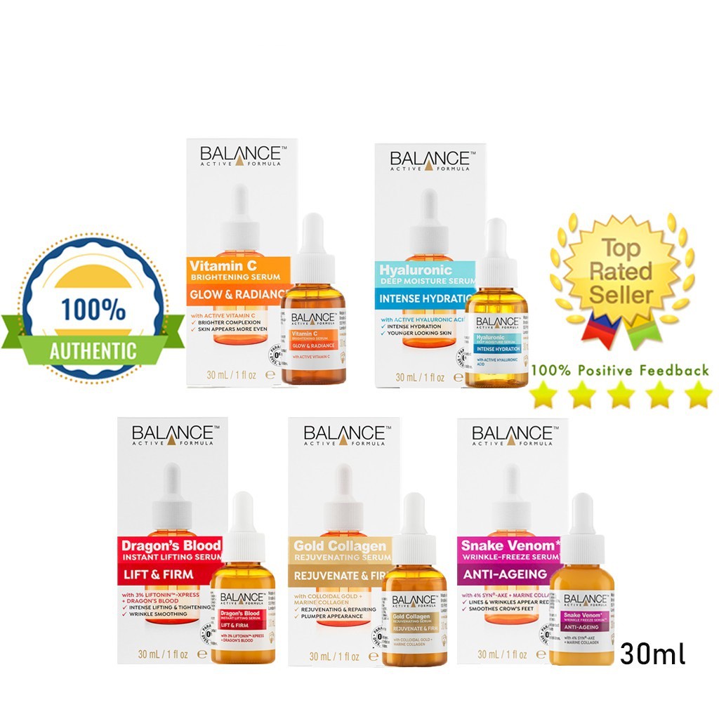 Tinh chất Balance Vitamin C/ Hyaluronic 554 / Máu rồng /Collagen /Nọc Rắn 30ml