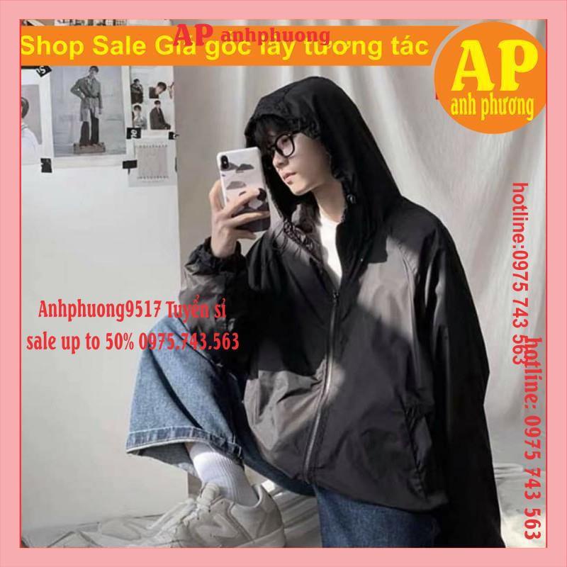 Áo Bomber gió trơn Chun tay jacketChất gió mềmhàng 1 lớpfreesize 50kgphong cách hàn quốc