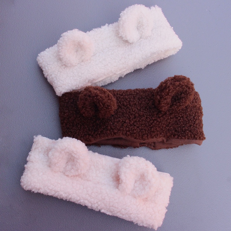 Băng Đô Tai Gấu Teddy Lông Cừu Cho Bé