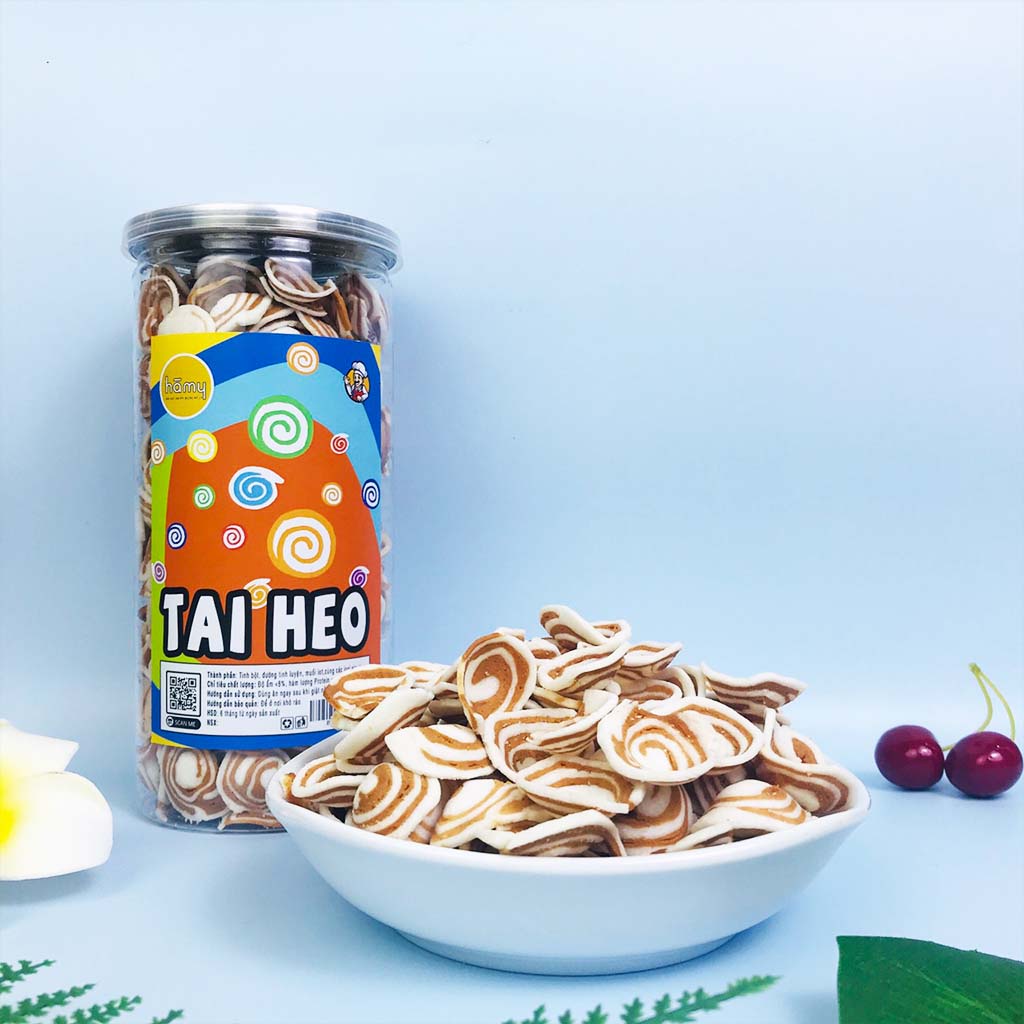 Bánh tai heo mix hai vị trà xanh và socola hũ 330g đồ ăn vặt Hà My