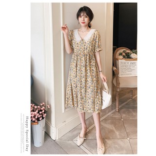 Đâm Bầu Váy Bầu Voan Hoa Nhí A1919