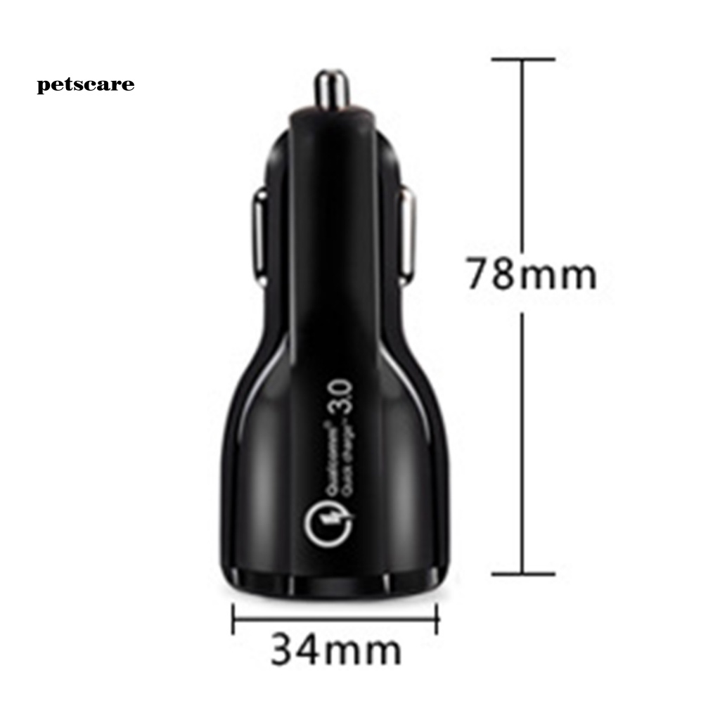 Cốc Sạc Nhanh QCA 2 Cổng USB Có Đèn Xanh Dương Cho Xe Hơi