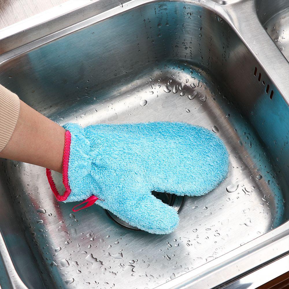 Găng Tay Rửa Chén Đa Năng Bằng Nhung Chống Nước Thông