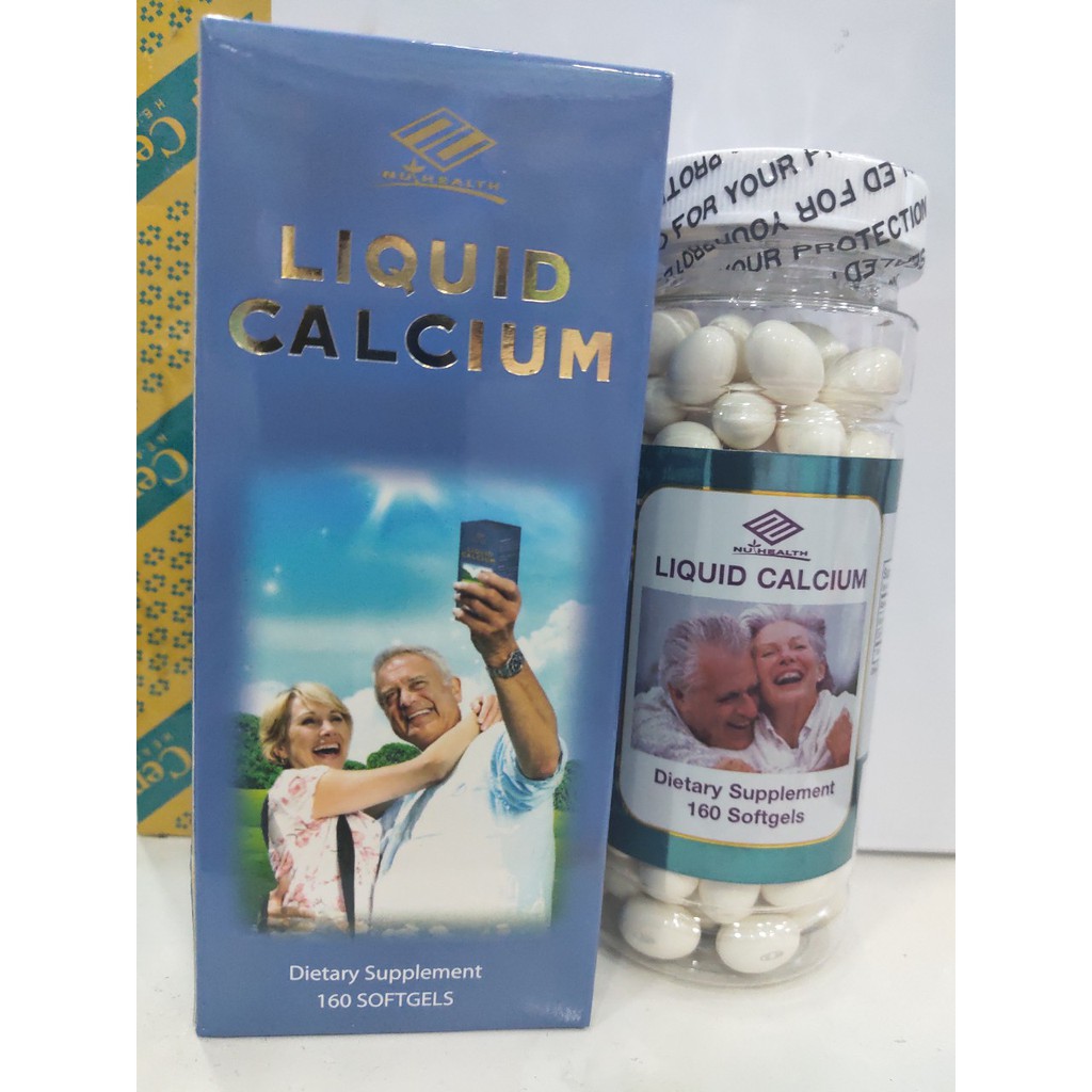 Viên Uống Bổ Sung Canxi + Vitamin D Cho Mọi Đối Tượng Liqiud Calcium Nu-Health 160 Viên Mềm 0304644