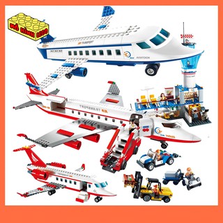 Đồ chơi xếp hình lego giá rẻ Gudi 8911-8913 mô hình máy bay máy bay chở khách và trạm kiểm soát