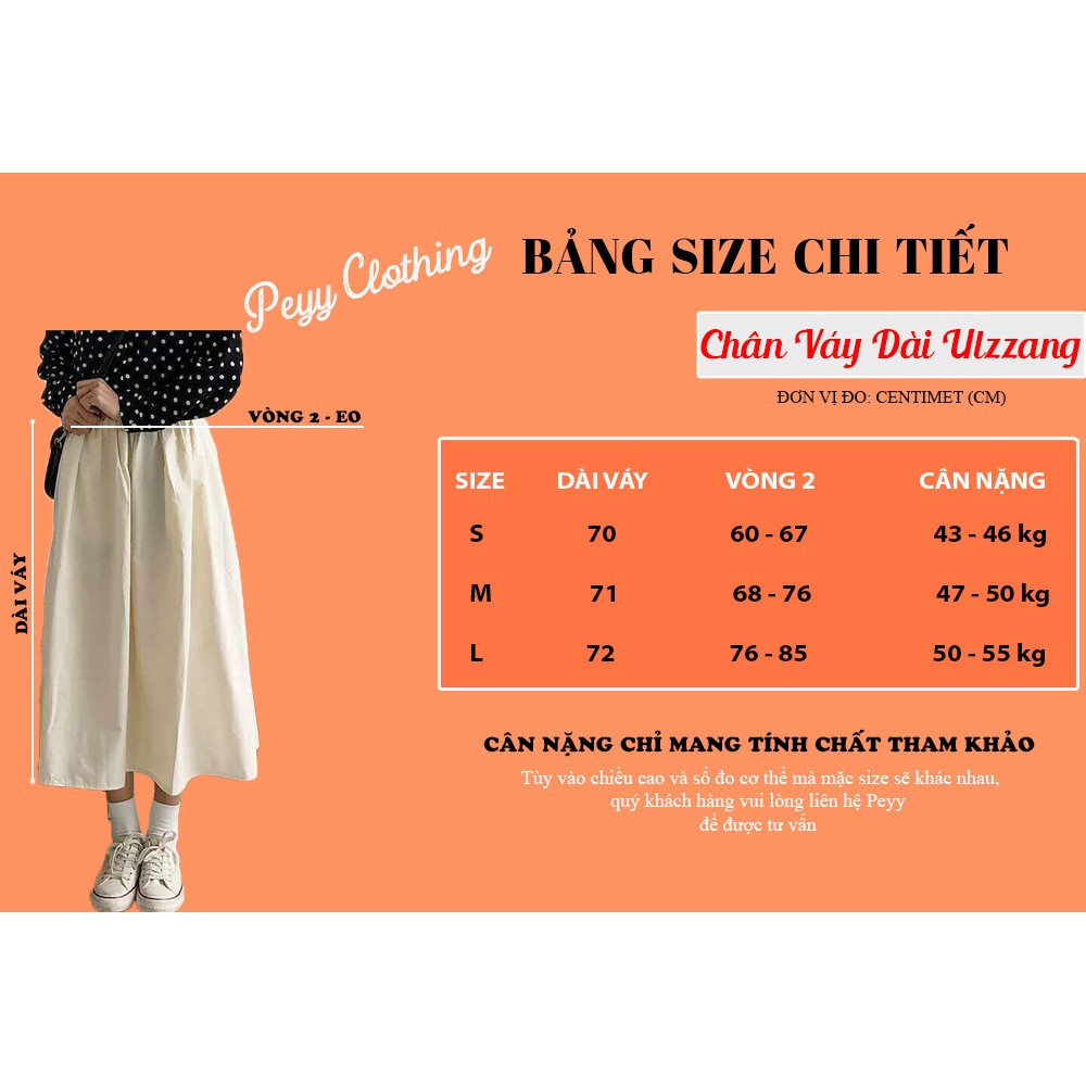 Chân váy dài ulzzang Hàn Quốc, Chân váy đen xòe dáng dài vintage CV01 - Peyy Clothing