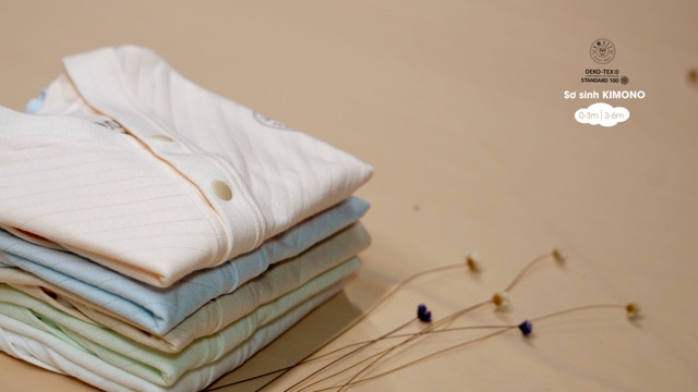 Giảm 50%Bộ quần áo sơ sinh kimono hãng Hrnee chất liệu Modal cho các bé