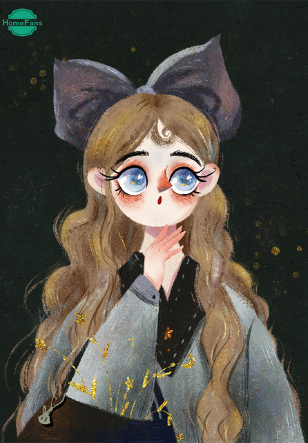 Bộ Dụng Cụ Làm Tranh Đính Đá 5D Họa Tiết Cô Gái Độc Đáo Kích Thước 30x40cm DIY Dùng Trang Trí