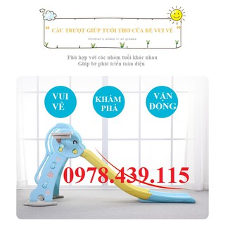 (NEW) Cầu trượt cho bé, máng dài 1.7m tặng bóng rổ