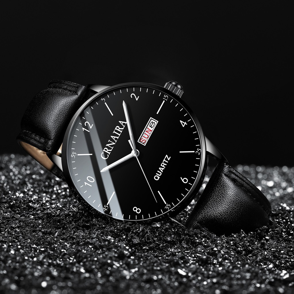 Đồng Hồ Nam 2 Lịch CRNAIRA C6689 Mặt Số Dây Da Cao Cấp_Full Box | BigBuy360 - bigbuy360.vn