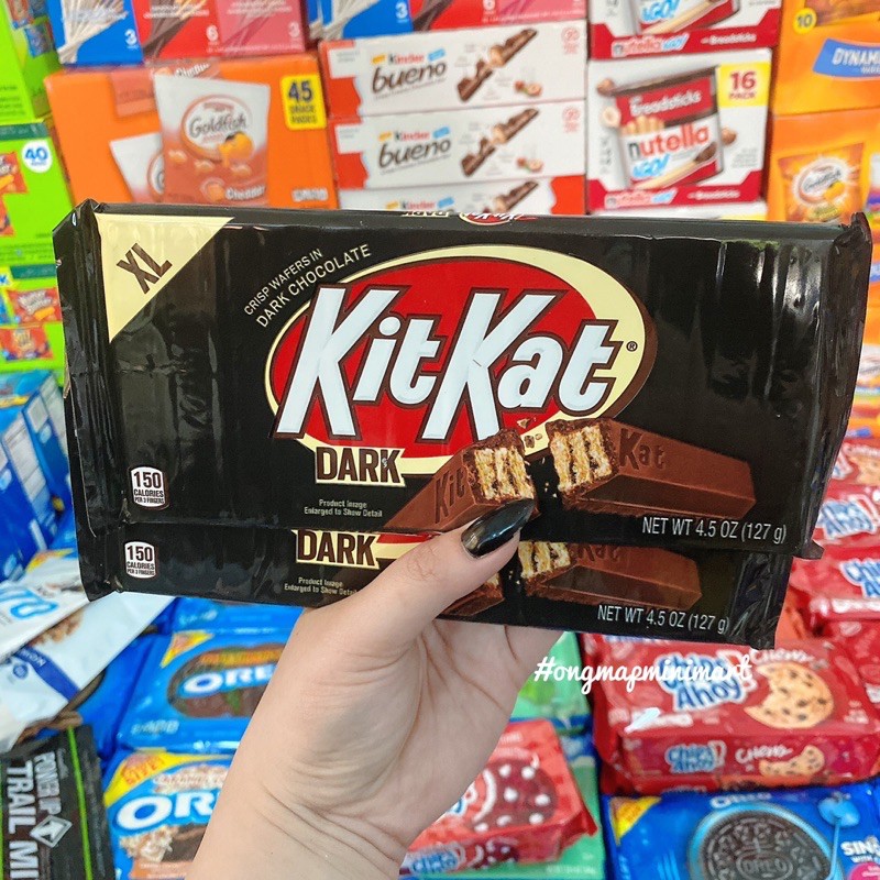 [DATE 12/2021] SOCOLA KITKAT SIZE XL - Dark - SOCOLA ĐEN - Thanh 127g