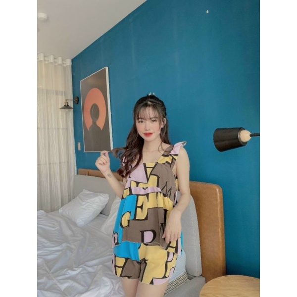 ĐỒ BỘ NGỦ 2 DÂY CHẤT LỤA MỀM,MỊN,MÁT. ĐỒ MẶC NHÀ HOẠ TIẾT PHỐI XINH XẮN - TD TEENSHOP | BigBuy360 - bigbuy360.vn