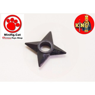 Minifig.Cat Japanese Shuliken (Ninja Dart) A Black