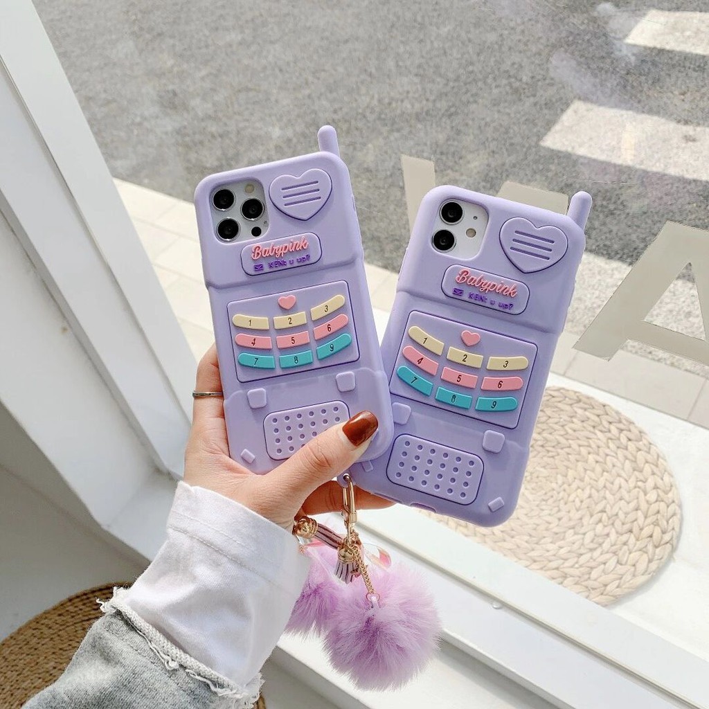 Ốp Điện Thoại silicone Mềm Hình cellular Màu Tím Cho iPhone 7 8 Plus x xs max XR 14 Plus 11 12 pro max 13 pro max 14 pro max