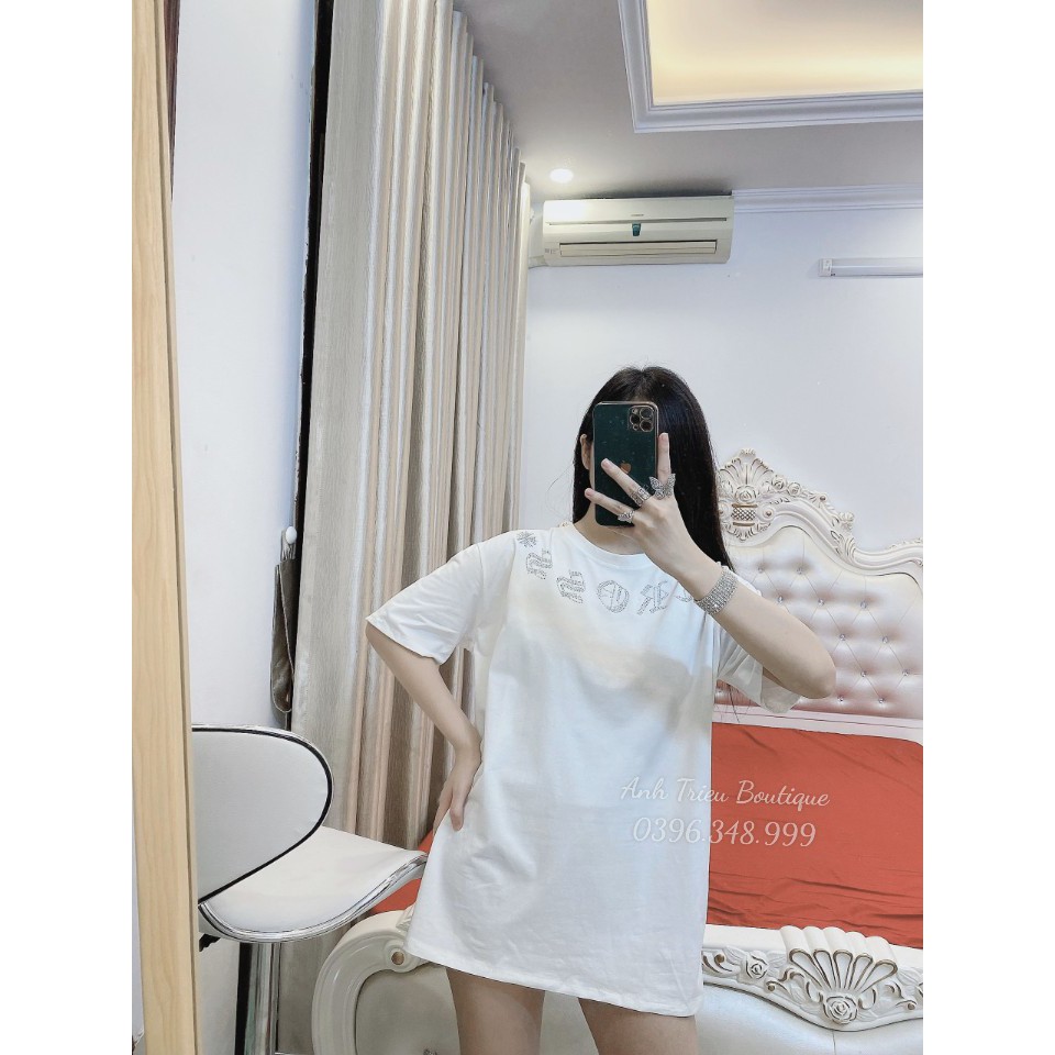 Áo Phông Đính Đá Chữ Thập Nam Nữ Fom Rộng Cao Cấp [XEM CLIP Ạ] Áo thun đẹp | BigBuy360 - bigbuy360.vn