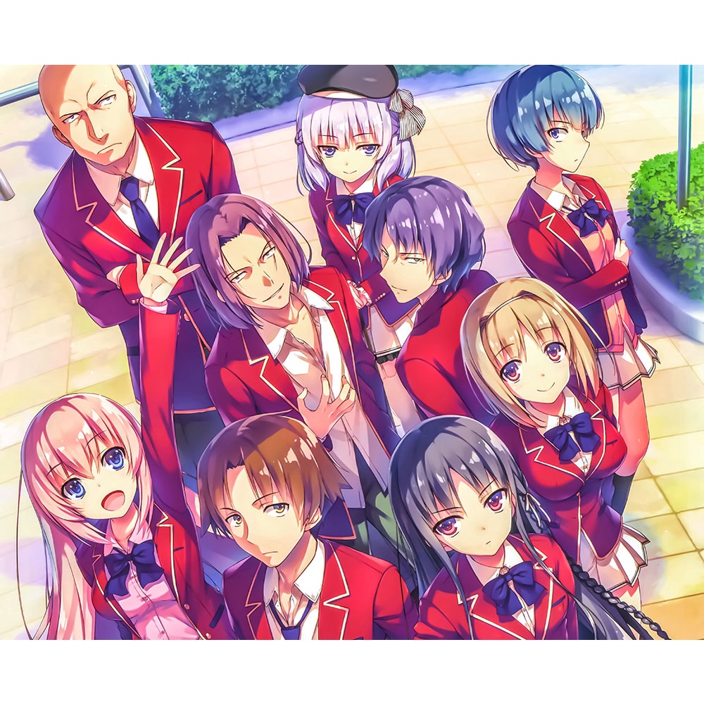 Poster A2, A3, A4 dán tường Anime, decal trang trí có keo CLASSROOM OF THE ELITE - Mẫu 1
