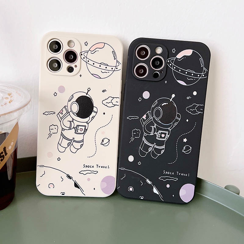 Ốp Điện Thoại Silicon Mềm Hình Phi Hành Gia Cho iPhone 13 Pro Max 12 11 Pro Max Mini X XR XS Max 8 7 6 6s Plus