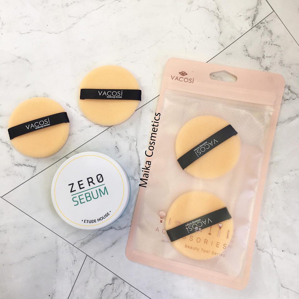 Bộ 2 Bông Đánh Phấn Vacosi Accessories Beauty Tool Series Small Round Puff BP01