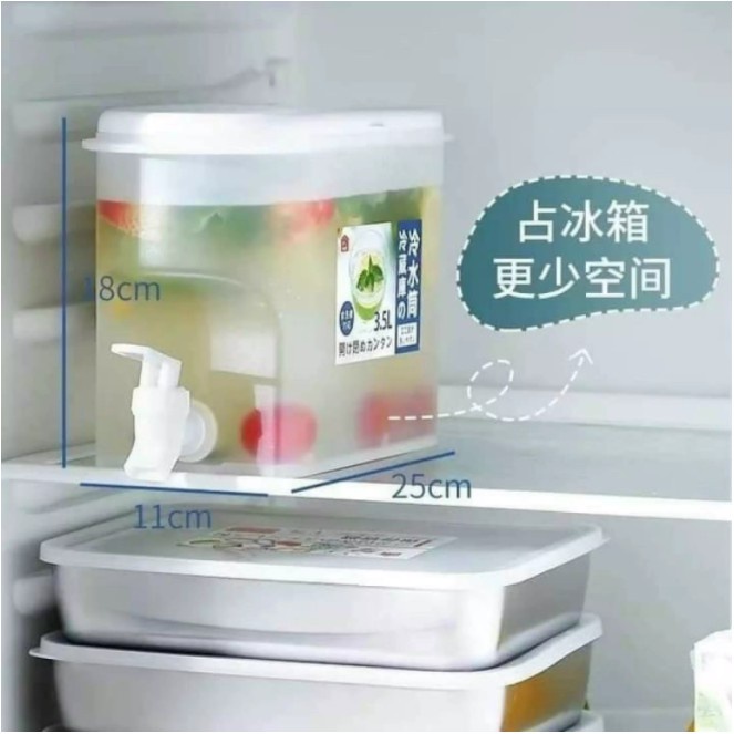 BÌNH ĐỰNG NƯỚC CÓ VÒI 3.5L - BÌNH 3 NGĂN XOAY 360 ĐỘ