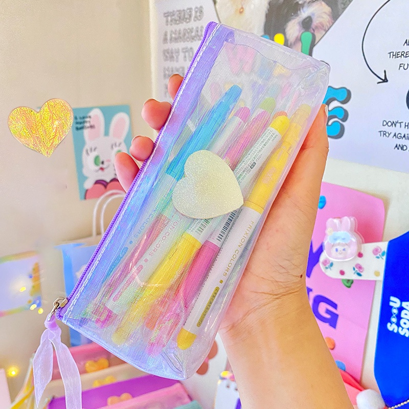 Túi Lưới Đựng Bút Nhiều Màu Sắc Dành Cho Học Sinh