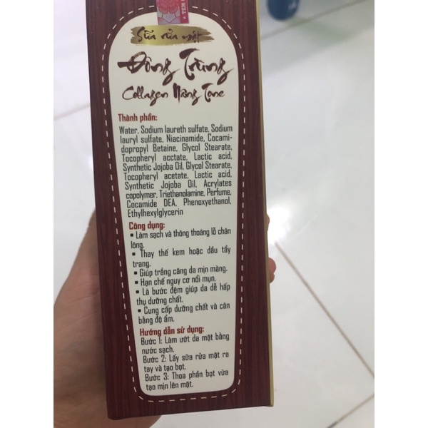 Sửa rửa mặt hút độc CẤY TRẮNG - Sửa rửa mặt peel one đông trùng hạ thảo