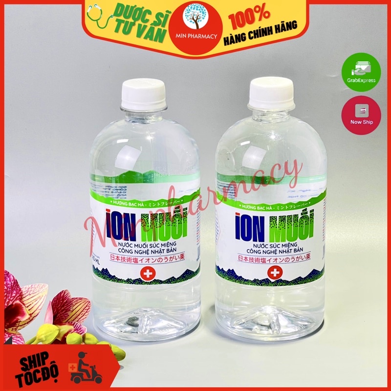 Nước súc miệng ION Muối Fujiwa Công Nghệ Nhật Bản Hương Mint Bạc Hà 680ml - Minpharmacy