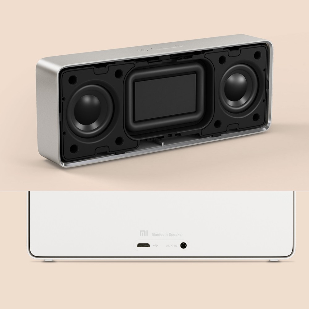 Loudspeaker Box Mi BT Speaker Square Box 2 Stereo Portable HD Sound Quality Soundbox Bass Speakers Music Audio Player Music Amplifier V4.2 1200mAh Aux Line-in Hands-free with Mic