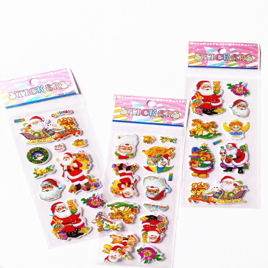 5 Vỉ Sticker 3D Nổi Giáng Sinh