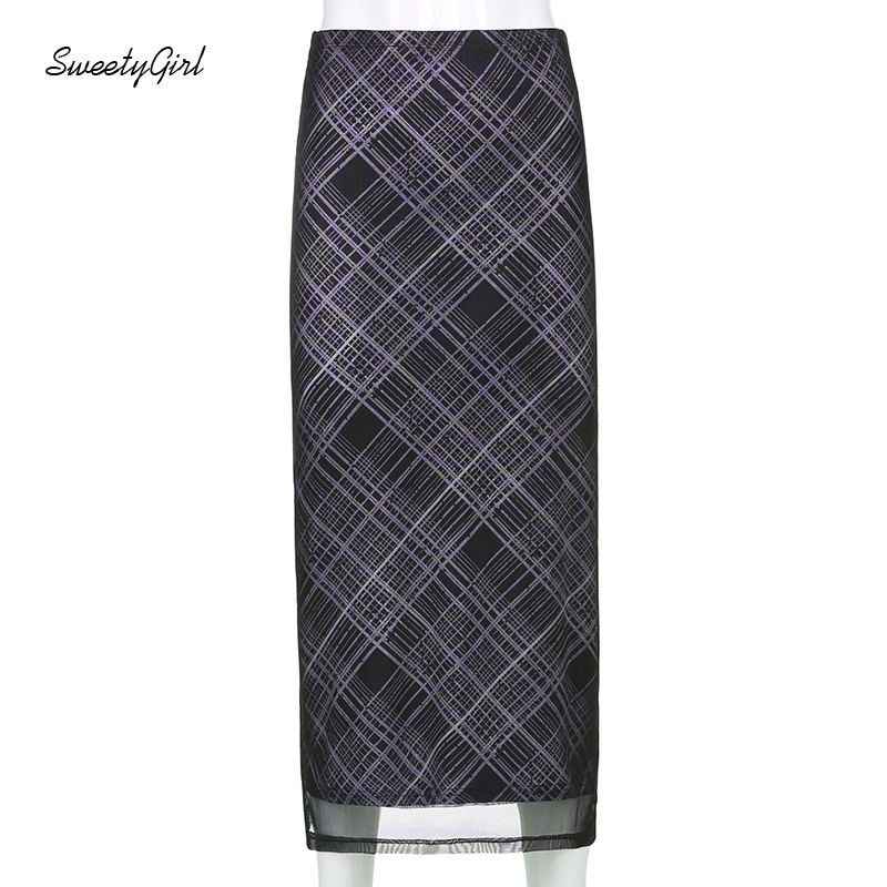 Chân Váy Caro Lưng Cao Thời Trang Cho Nữ