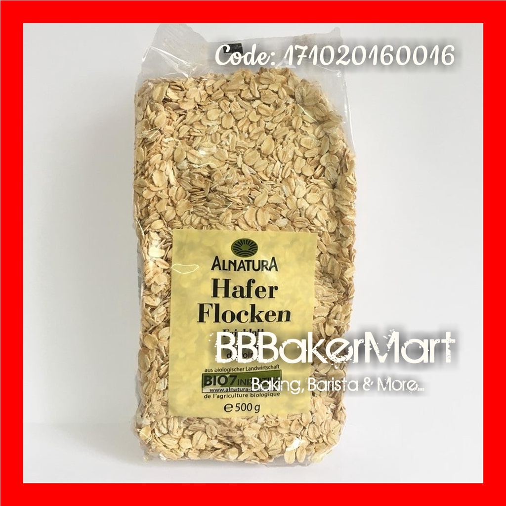 Yến mạch CÁN DẸT hữu cơ Alnatura Hafer Flocken BIO7 ĐỨC - Gói 500gr