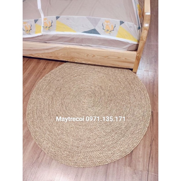 Thảm cói trang trí, chụp ảnh mẫu tròn trơn size 40/50/60/80/90/1m TC