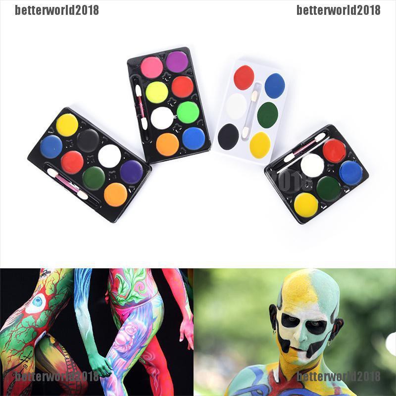 5/6/8 Color Body Face Paint Kit Art Makeup Painting Pigment Fancy Dress Up Party [World