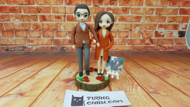 Tượng chibi cặp đôi, quà tặng bạn trai, quà tặng bạn gái, quà valentine 14/2