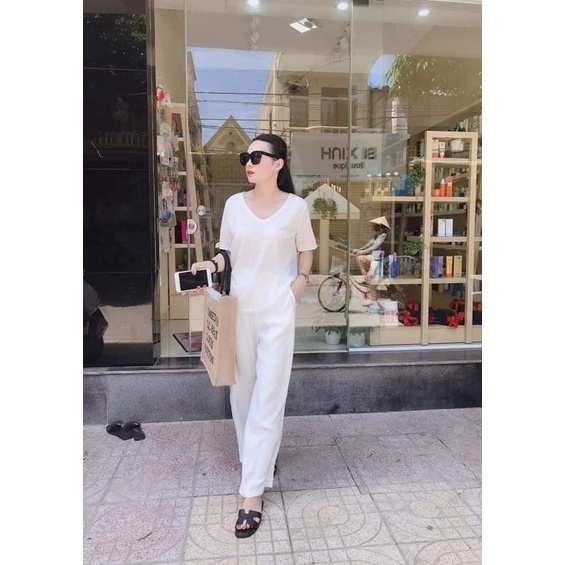 Quần Ống Rộng Lưng Cao Vải Đũi Trắng Đen GU Chất Vải Cao Cấp Nhà Máy Xuất Dư Độc Quyền Hot Hit