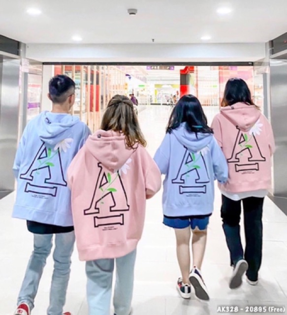Áo Khoác Nỉ Cặp Nam Nữ A HOA CÚC Nỉ Ngoại Form Rộng Unisex Khoác Thun Nỉ in HOA A - AK3328 | BigBuy360 - bigbuy360.vn