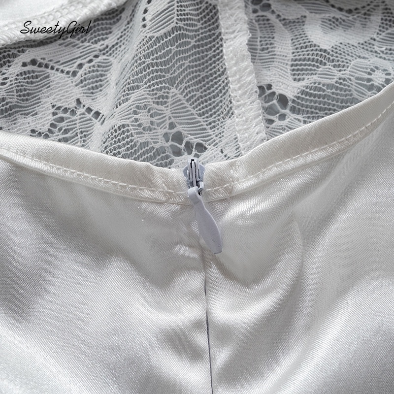 Đầm Mini Không Tay Phối Ren Màu Trơn Thời Trang 2022 Quyến Rũ Cho Nữ