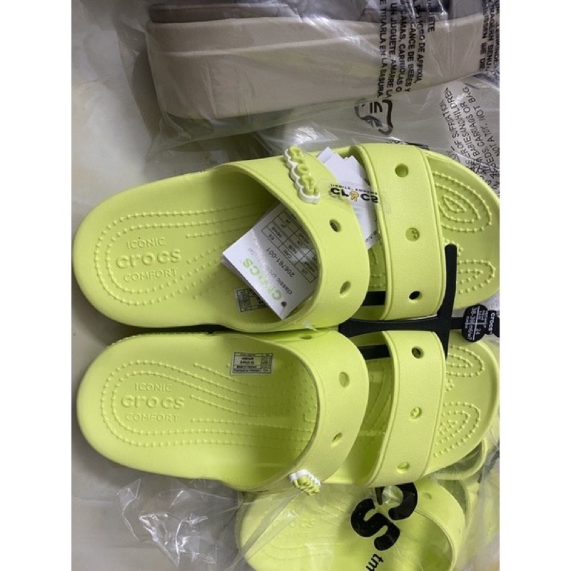 Dép 2 quai ngang sandal classic cross tặng 10 sticker