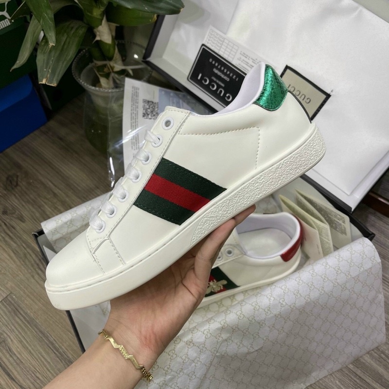 Giày thể thao nam trắng  ❤️(Free ship)❤️   giày gc ong gót xanh đỏ  ,buộc dây hàng siêu cấp | BigBuy360 - bigbuy360.vn