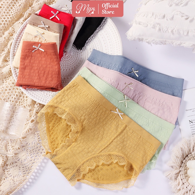 QUẦN LÓT COTTON BÈO NHÚN VIỀN REN Q 102 MYN_UNDERWEAR