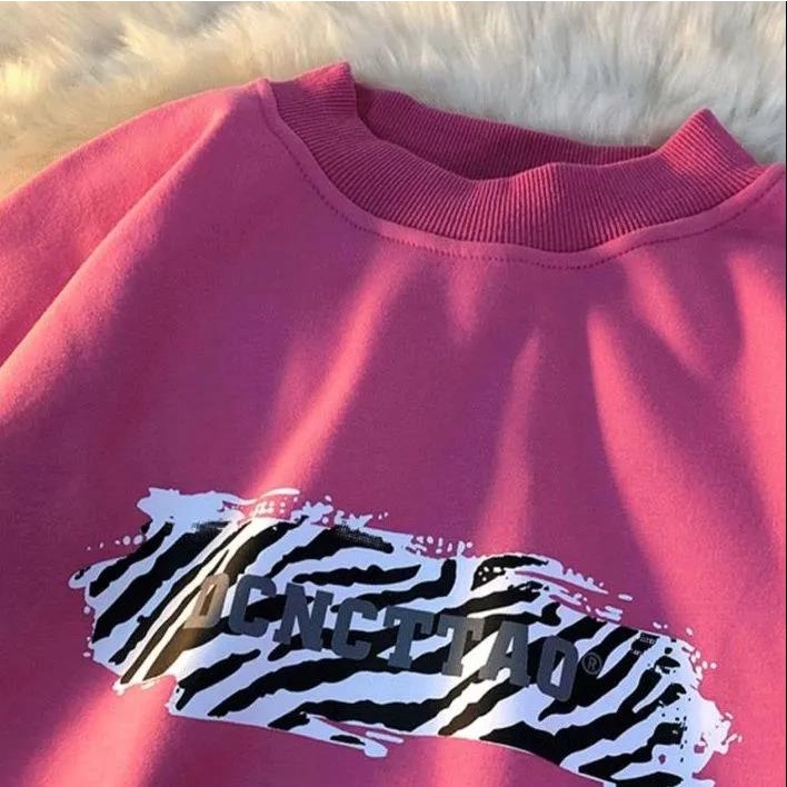 Áo sweater dáng rộng cổ tròn thời trang Harajuku cho nữ | BigBuy360 - bigbuy360.vn