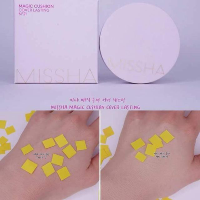 [Set 2 Lõi] Phấn Nước Che Phủ Tốt, Lâu Trôi Missha Magic Cushion Cover Lasting SPF50+ PA+++