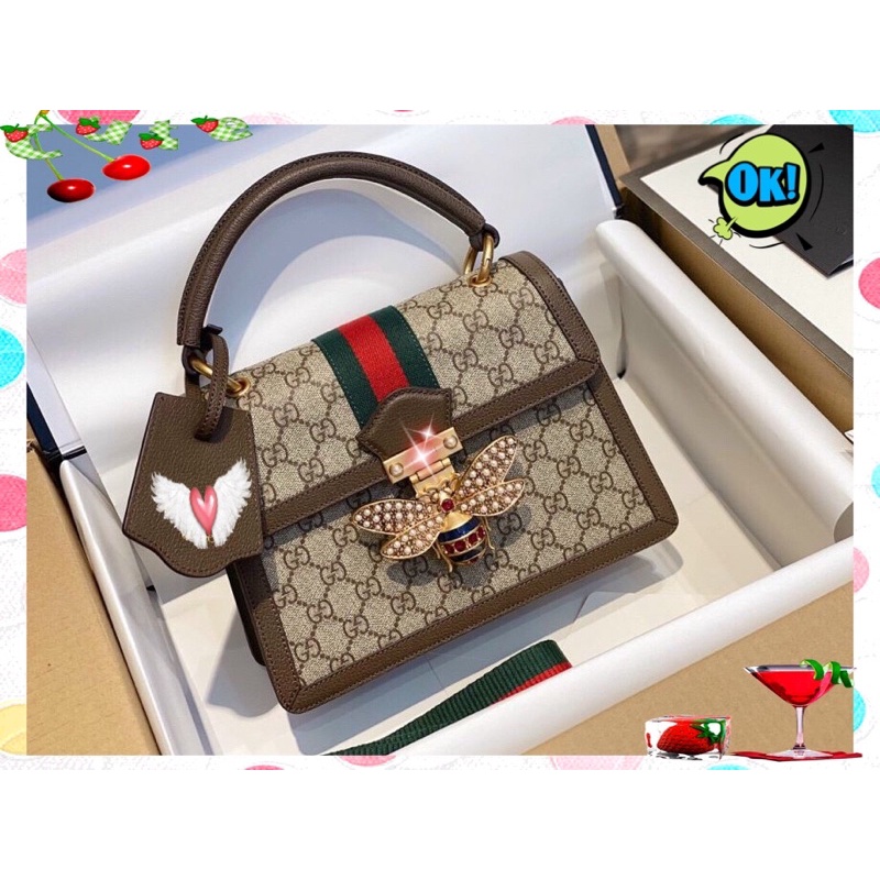 Túi xách nữ  𝑭𝑹𝑬𝑬𝑺𝑯𝑰𝑷  Túi đeo chéo Gucci sách tay có 2 ngăn đựng tiền,điện thoại (nữ tính,sang trọng) MST008