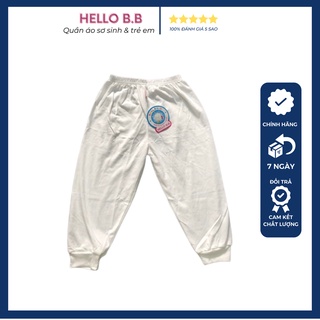 Quần dài trắng bo ống cho bé trai và bé gái 6-30kg nhãn hiệu Hello B&B - QL0554