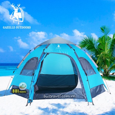 Lều du lịch tự bung 6-7 người Gazelle Outdoors GL1269- Lều dã ngoại 2 lớp- Bụi Travel