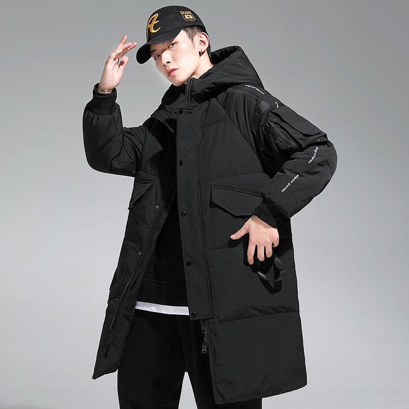 Áo Khoác Phao Nam Thu Đông Dáng Dài Siêu Ấm và Phong cách  SẴN TRẮNG 3XL