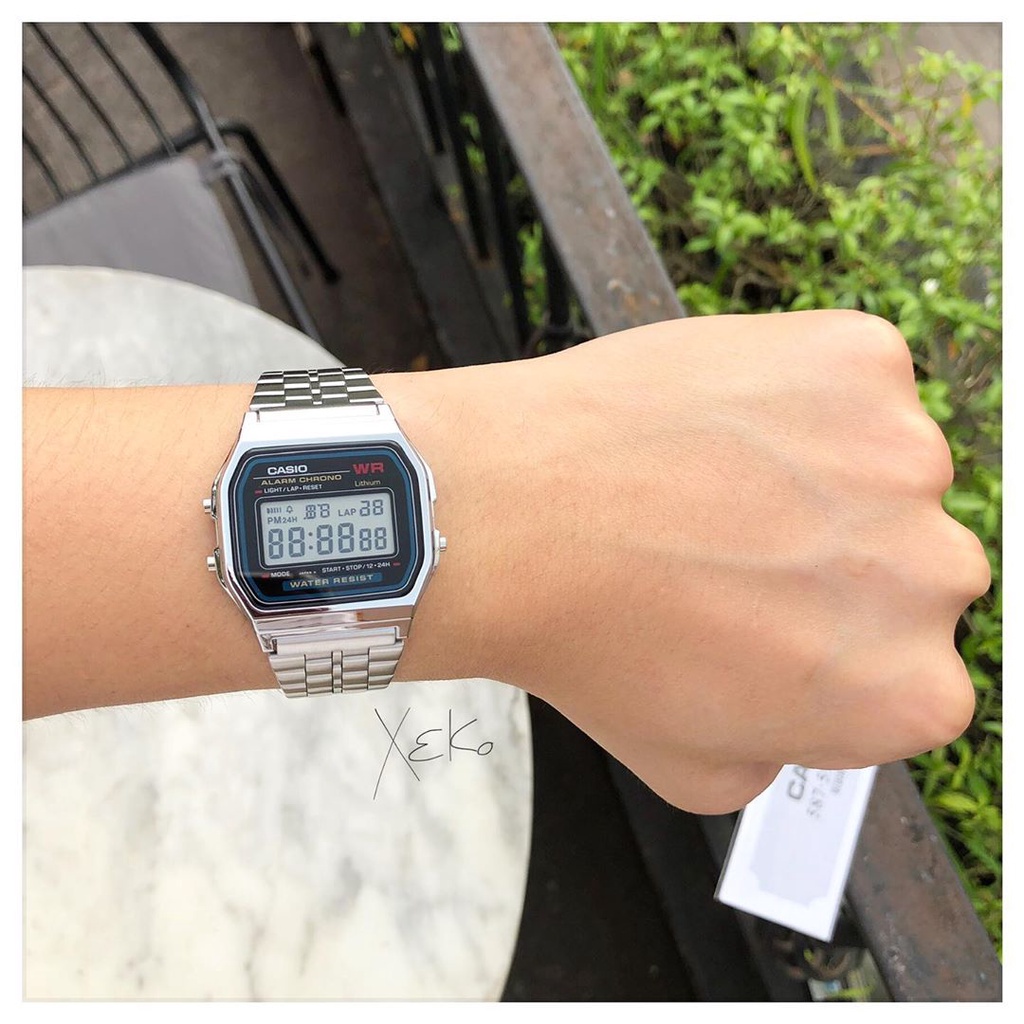 Đồng hồ nam nữ Casio A159 WR06, dây thép không gỉ sang trọng,kiểu dáng hot nhất 2022 | BigBuy360 - bigbuy360.vn